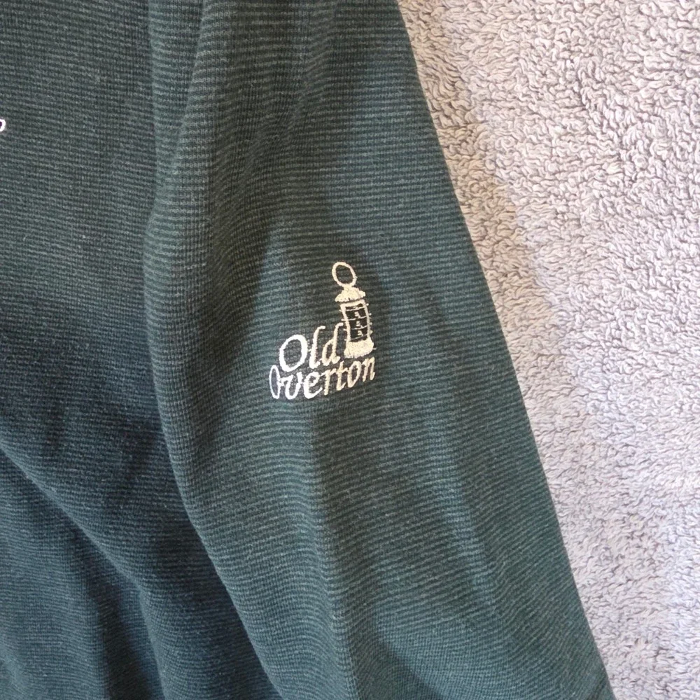 Vineyard Vines Mens XXL Green Quarter Zip Pullover Old Overton Logo Sweater